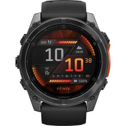 Smartwatch Garmin fenix 8, 51mm, AMOLED, Slate Gray, Black Silicone Band