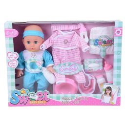 Set Papusa Sweet Babydoll fara par, cu olita, haine de schimb si sunete in limba romana, +3 ani