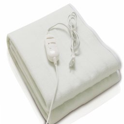 Patura electrica Rosberg R58510AS, 60W, 1 persoana, 150x80 cm, Protectie incalzire, Poliester, Alb