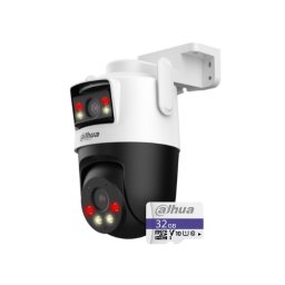 Camera de supraveghere WiFi de exterior Dahua Picoo Dual P5D‑5F‑PV + Card 32GB, Pan/Tilt 360, WiFi 6, 5+5MP, Dual 2880×1620, Iluminare Duala inteligenta, Detectie AI persoane/vehicule, Detectie inteligenta, Urmarire automata, Linkage Tracking, Alarma