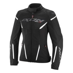 Geaca moto Ixon Striker 2 AIR WP LS - dama, impermeabila, street/sport, negru/alb