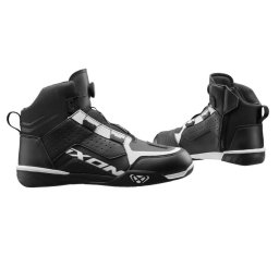 Ghete moto Ixon Vyper WP MS - barbati, impermeabile, urban/roadster, negru alb