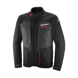 Geaca moto Ixon TYR - barbati, impermeabila, touring/adventure, negru/antracit/rosu