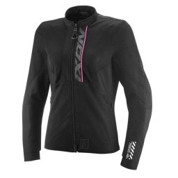 Geaca moto Ixon Ostro LS - dama, impermeabila, roadster, negru/roz
