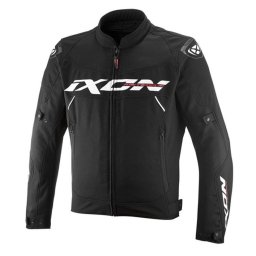 Geaca moto Ixon Meteor 31 MS - barbati, impermeabila, roadster/racing, negru/alb