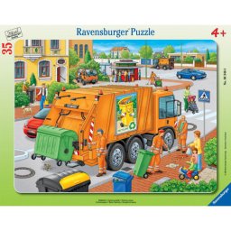 Puzzle tip rama masina de colectat gunoi 35 piese