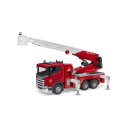 Bruder camion de pompieri Scania Super 560R cu scara pompa de apa si sirena