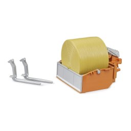 Bruder - Accesorii pentru tractor Lada de incarcare furci si un balot rotund