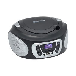 Roadstar CDR-365U/SL - Radio cu FM/PLL și USB 32W/230V/4xLR14 negru/argintiu