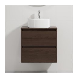 Dulap de baie cu lavoar TRONDHEIM/VIKEDAL 60x57x46 cm nuc/alb