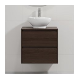 Dulap de baie cu lavoar TRONDHEIM/DRAMMEN 60x57x46 cm nuc/alb