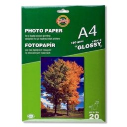 Hartie Lucioasa pentru Fotografii, Format A4, 150 g, 20 Bucati