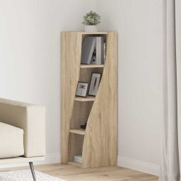 Dulap de colt Alb 32x32x102cm Lemn compozit GartenMobel Dekor
