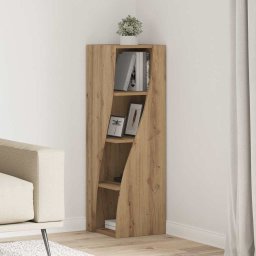 Dulap de colt Alb 32x32x102cm Lemn compozit GartenMobel Dekor