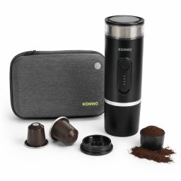 Aparat de cafea portabil cu acumulator 9000mAh, 15 bar, incalzire apa