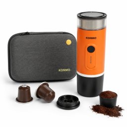 Aparat de cafea portabil cu acumulator 9000mAh, 15 bar, incalzire apa