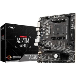 Placa de baza MSI A520M-A PRO, Socket AM4, m-ATX, DDR4