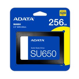 SSD ADATA SU650 256GB 2.5 inch SATA III, viteza citire 520 MB/s