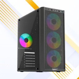 Carcasa ATX OptimX Prime cu sticla temperata si 4 ventilatoare RGB