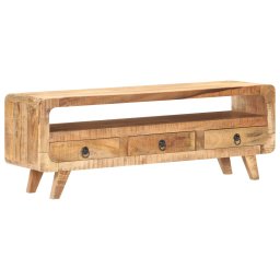 Comoda TV, 117 x 30 x 41 cm, lemn masiv de mango nefinisat GartenMobel Dekor
