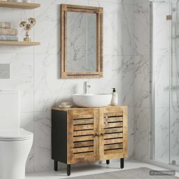 Set dulap baie 2 buc. natural 62 x 33 x 58 cm GartenMobel Dekor