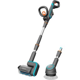 Gardena cordless multi-cleaner AquaBrush Universal 18V P4A solo, hard floor cleaner (grey/turquoise, without battery and charger, POWER FOR ALL ALLIANCE)