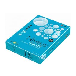 Carton color A4 160 g/mp 250 coli/top Albastru Aqua Intens, Niveus, AB48
