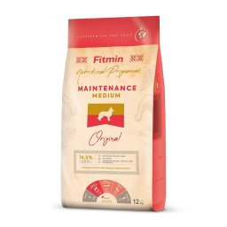 FITMIN Dog Medium Maintenance 12 kg caini adulti talie medie cu activitate moderata/digestie sensibila