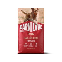 Hrană câini adulți activi CARNILOVE Active Dog Lamb and Wild Boar Adult 4 kg miel și mistreț