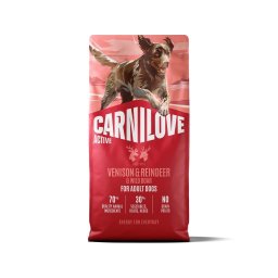 Hrană câine sportiv 12 kg CARNILOVE Active Dog Venison and Reindeer Adult 12 kg vânat, ren și mistreț