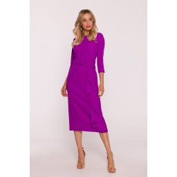 Rochie elegantă de damă cu volane decorative