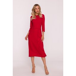 Rochie elegantă de damă cu volane decorative