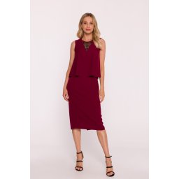 Rochie elegantă pentru femei cu top dublu