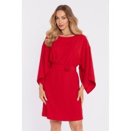 Rochie roșie de damă cu mâneci largi
