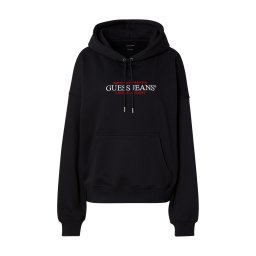 GUESS JEANS Bluză de molton 'American Tradition' roșu / negru / alb