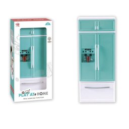 Set mini bucatarie Play at Home cu frigider, congelator si sunete, vernil, 36 cm, +3 ani