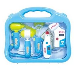 Trusa medicala de jucarie in valiza cu stetoscop, seringa si accesorii de doctor, bleu, plastic