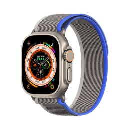Husa Velcro Sports Strap for Apple Watch 8 / 7 / 6 / SE / 5 / 4 / 3 / 2 / 1 (38, 40, 41 mm) Dux Ducis Strap YJ Version - Blue Gray