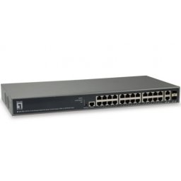 Switch Comutator GEP-2682, 24 porturi, PoE, Negru