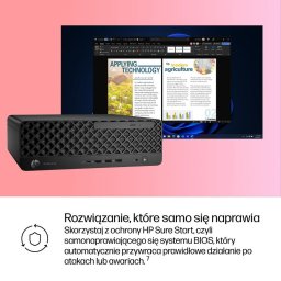 Sistem desktop brand HP ProDesk 4 SFF G1i AI PC Intel Core Ultra 5 225 16 GB DDR5-SDRAM 512 GB SSD Windows 11 Pro Black