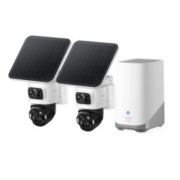 Camera de supraveghere Kit supraveghere video eufy S4 HomeBase S380 + 2 camere Triple Lens Bullet Pan Tilt Zoom 4K SolarPlus