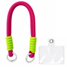 Lemontti Snur de mana pentru telefon Braided, 26cm, Roz