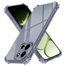 Husa Husa pentru OnePlus Nord 6 - Techsuit Shockproof Clear Silicone - Smoke Black