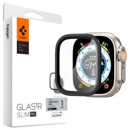 SPIGEN Glas.tr Slim Pro protecţie ecran folie de sticlă Apple Watch Ultra (49mm) negru 3buc S74309