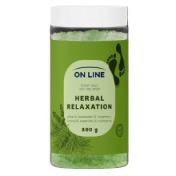 Set 2 x Sare de Baie pentru Picioare, cu Pin, Lavanda si Rozmarin, On Line, 800 g