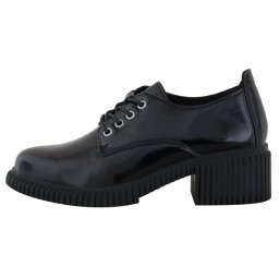 Pantofi dama, Pass Collection, J8B21601-01-L-Negru, casual, piele naturala, cu toc, negru (Marime: 40)