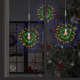 Lampi cu artificii de Craciun, 2 buc., 280 LED multicolor 20 cm GartenMobel Dekor