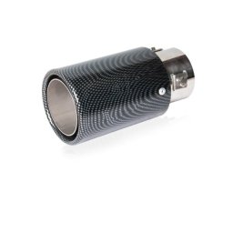Ornament toba esapament Automax cu finisaj carbon, inox, 145x75x55 mm