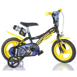 Bicicleta pentru copii Batman Dino Bikes 12 inch cu roti ajutatoare