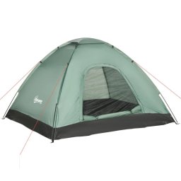 Cort camping pentru 2 persoane, cu geanta transport, verde, 206x185x120 cm